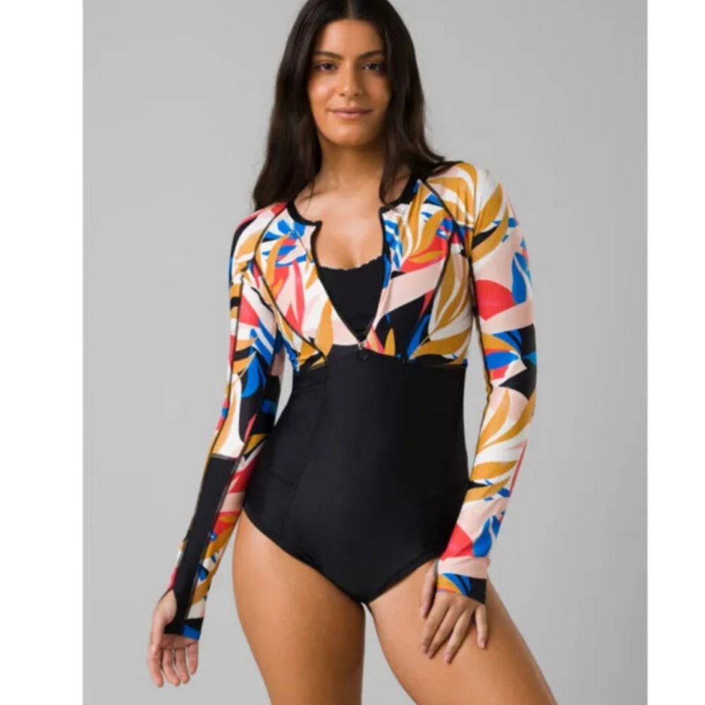 NWT PRANA MCKALYA Long Sleeve One Piece Swimsuit size
